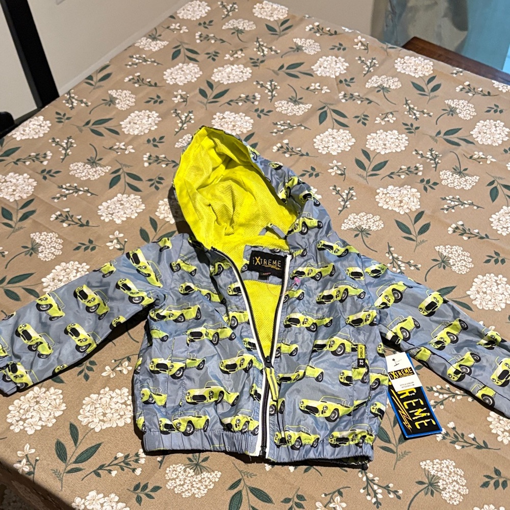 NWT boys zip up 2T rain jacket 1691